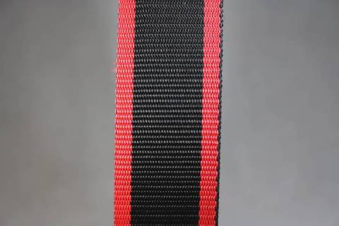 10 Meter Gurtb&auml;nder-Mustergurtband schwarz/rot 50 mm - Bild: A1