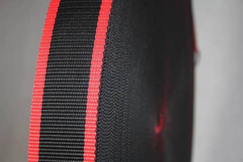 10 Meter Gurtb&auml;nder-Mustergurtband schwarz/rot 50 mm - Bild: A2