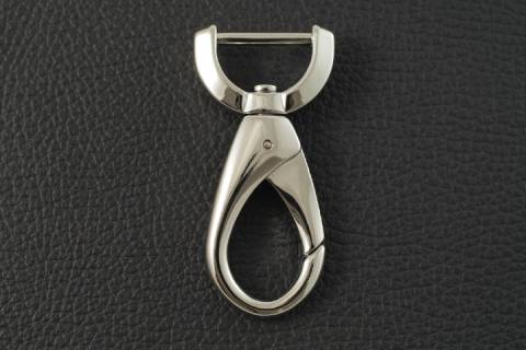 10 Karabinerhaken 20 mm Nickel 039