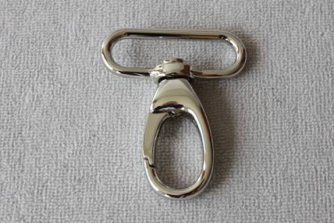 10 Karabinerhaken 40 mm Nickel - Glanz 355-A6 - Bild: A2