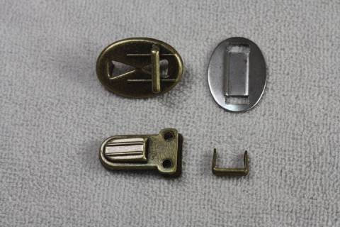 10 Mini - Steckschloss Altmessing H1-267 - Bild: A5