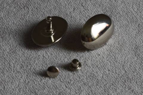 10 Gürtelnieten - Zierelemente - Ovalnieten 318 - Bild: a3