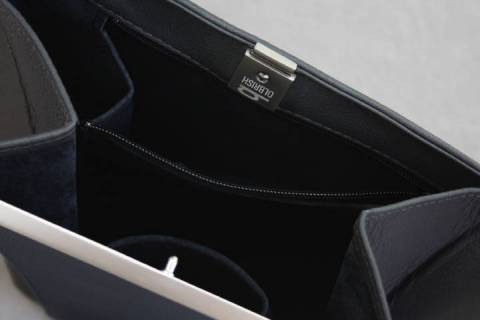 Papillon Lederhandtaschen Blau-Grau - Bild: A4