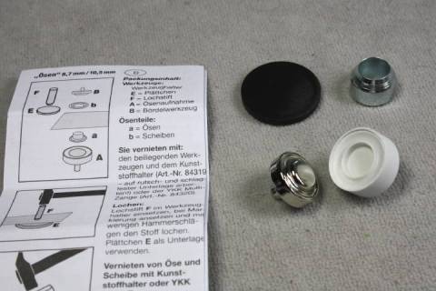 50 Ösen Box 10,5 mm Silver - Bild: A2