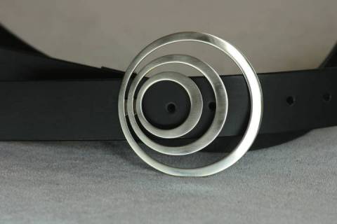 Edelstahl - Lederguertel - 40 mm 088 - Bild: Lederriemen-Lederfarbe-A-Farbwahl-Lammnappa-gefuettert-ueber-300-Farben_1