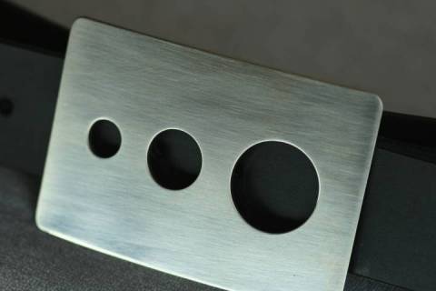 Edelstahlg&uuml;rtel-Leder 40 mm 090 - Bild: A3