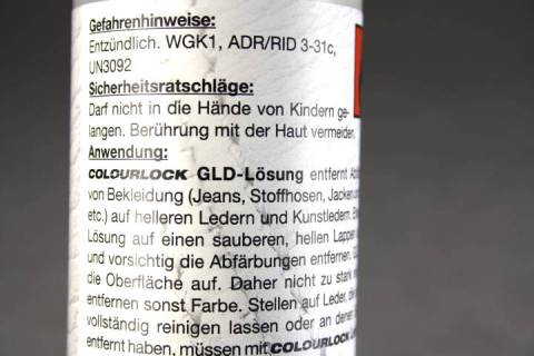 GLD L&ouml;sung zur Beseitigung von Abf&auml;rbungen - Bild: A1