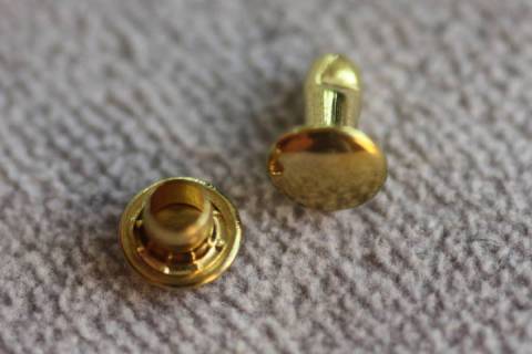 1.000 Doppelkopfhohlnieten 7/8 Gold 379 - Bild: A2