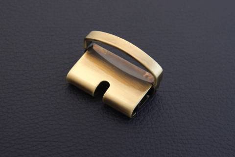 Massiv G&uuml;rtel - Klemmschlaufen 40 mm - 11B - Altmessing