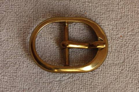 Doppelstegschliessen Oval - Messing-Massiv 25 mm 116