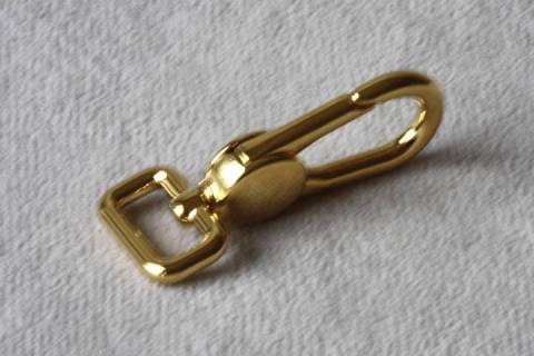 Karabinerhaken 15 mm Gold Gl&auml;nzend 363 - Bild: A3