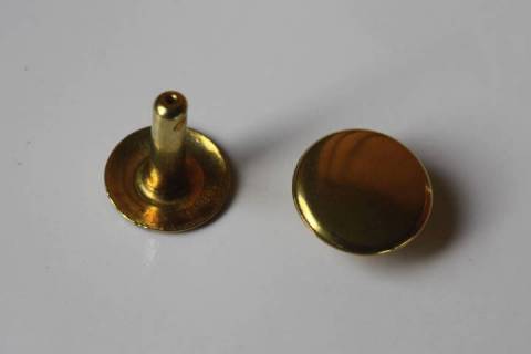 100 Hohlnieten 13/14 mm Messing 366 - Bild: A2