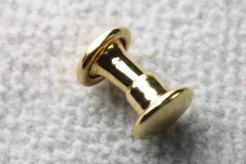 1.000 Doppelkopf - Hohlnieten 5/7 Vergoldet 380 - Bild: A2