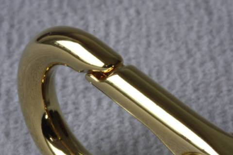Karabinerhaken 10 mm Gold Gl&auml;nzend 036 - Bild: A3