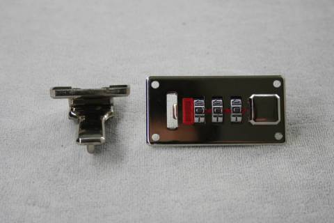 Koffer - Zahlenschloesser Silbern - 34 mm 127A - Bild: Oberflchen-Nickel-links_1