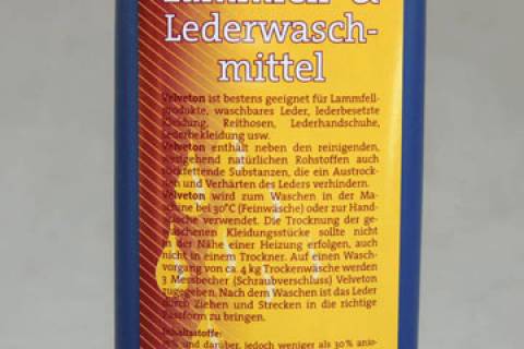 Velveton - Lammfell & Lederwaschmittel 250 ml - Bild: A3