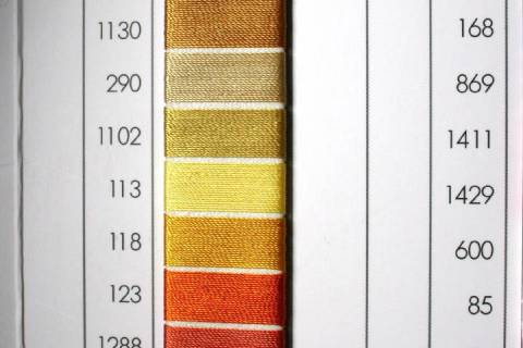 Garne - Faeden - Zwirne 40 - Bild: Farbe-Gelb-Gruen-1102