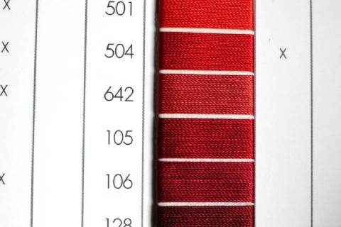 Garne - Faeden - Zwirne 40 - Bild: Farbe-Indian-Red-642