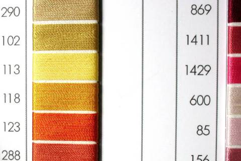 Garne - Faeden - Zwirne 40 - Bild: Farbe-Orange-123