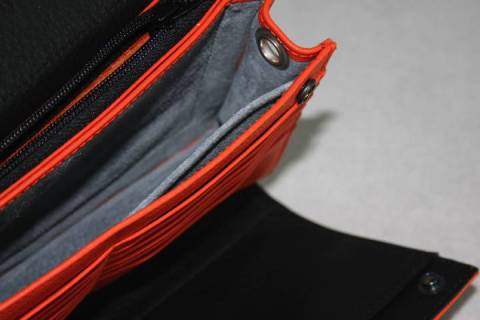 Leder - Organizer - Orange - Schwarz - Bild: A5