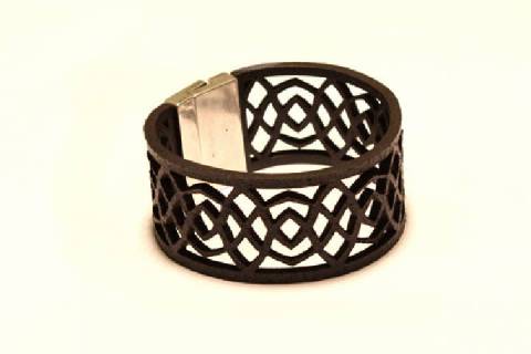 Lederarmb&auml;nder - LederarmbandLederarmband MU 3 - Bild: Lederfarbe-Schwarz_1
