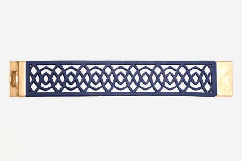 Lederarmb&auml;nder - LederarmbandLederarmband MU 3 - Bild: Farbe-blau