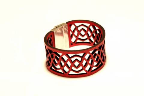 Lederarmb&auml;nder - LederarmbandLederarmband MU 3 - Bild: Farbe-rot2