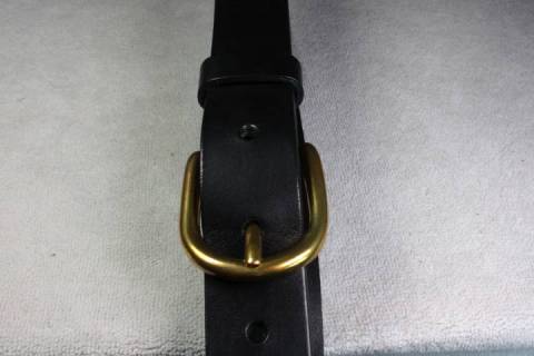 G&uuml;rtel - 25 mm 207 - Bild: Lederriemen-Lederfarbe-Schwarz-Rulatto-Rindleder