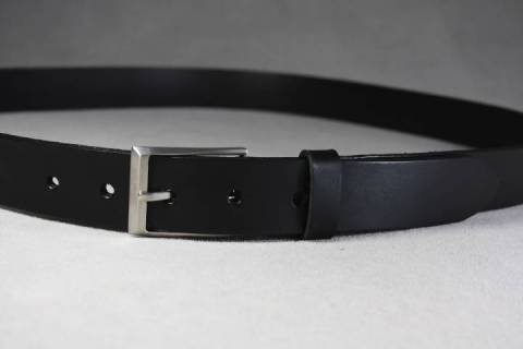 Anzug - Lederg&uuml;rtel 30 mm - Messing - 040 - Bild: A3