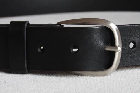 Lederg&uuml;rtel 35 mm - Messing - 050 - Bild: A2