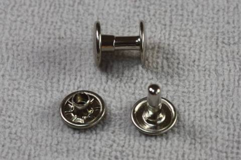 1.000 Doppelkopf - Hohlnieten 9/11 mm Silber 373  - Bild: A2