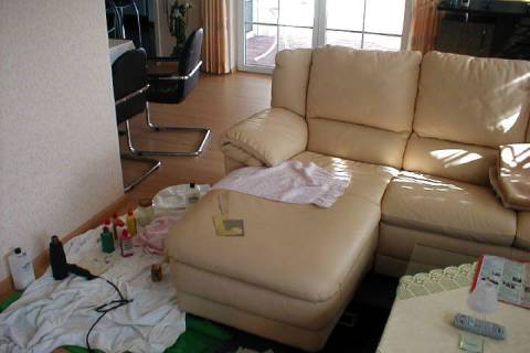 Lederreparaturen an Lederm&ouml;beln