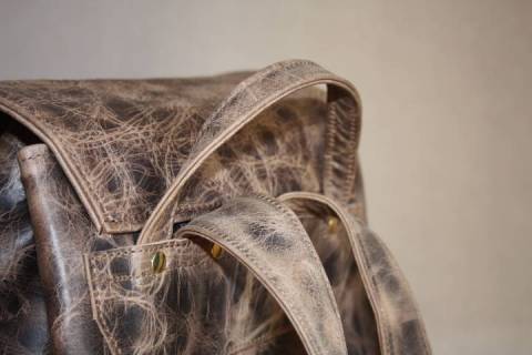 Lederrucksack - Antik - Bild: A3