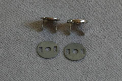 Magnetkn&ouml;pfe - Nickel gl&auml;nzend - 18 mm - Flach 176 - Bild: a2