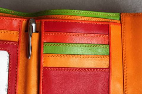 Mywalit Geldb&ouml;rsen Rot Hellgr&uuml;n 250-12 - Bild: A5