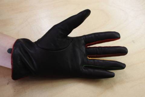 Mywalit - Leder - Design - Handschuhe schwarz-bunt - Bild: A5