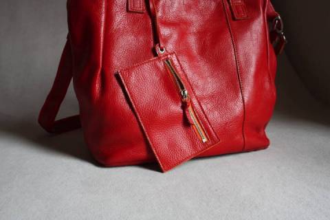 Mywalit Leder - Shopper Rot 676-91 - Bild: A2