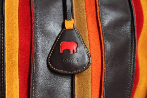 Mywalit Lederschultertaschen Braun - Orange 609-63 - Bild: A6