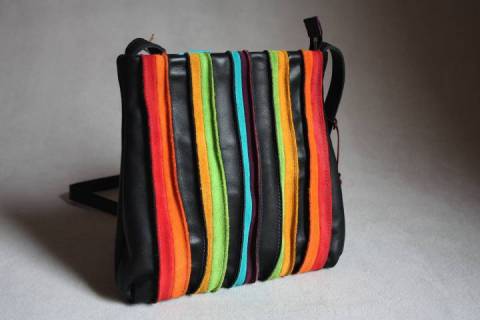 Mywalit Ledertaschen Schwarz / Bunt 606-3