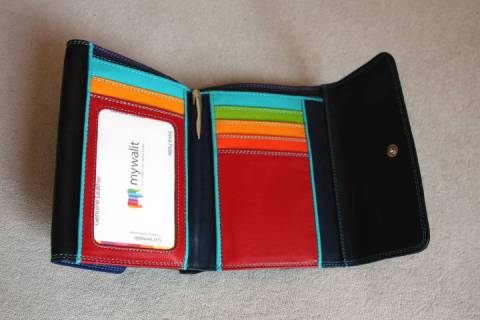 Mywalit Geldb&ouml;rsen Schwarz T&uuml;rkis 250-4 - Bild: A2