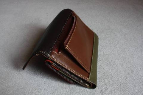 Mywalit Geldb&ouml;rsen Braun Orange Khaki 250-72 - Bild: A1