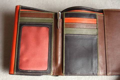 Mywalit Geldbörsen Braun Orange Khaki 250-72 - Bild: A4