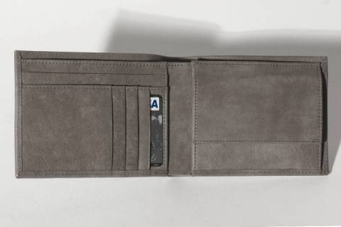 Geldbörsen - Portemonnaies 61005 Nubuk Grau/83 - Bild: Farbe-Schwarz-000_1