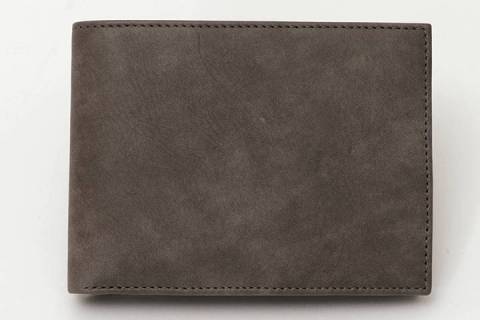 Geldb&ouml;rsen - Portemonnaies 61005 Nubuk Grau/83 - Bild: 1