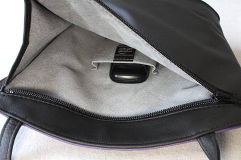 Serpentine kl. - Ledertasche von Olbrish b Schwarz / Lila - Bild: A3