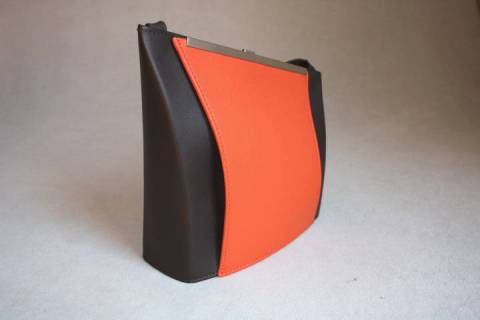 Papillon Lederhandtaschen Braun - Orange - Bild: Farbe-Apfel-403_1