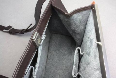 Papillon Lederhandtaschen Braun - Orange - Bild: A8