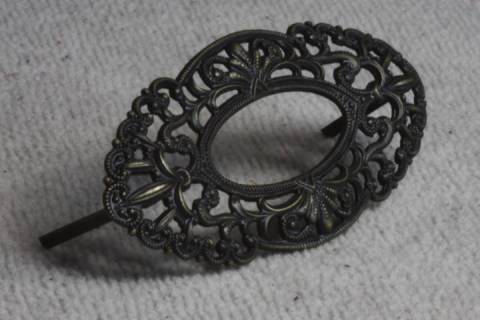 Oval Schnörkel Verzietungen Altmessing 4052 - Bild: A2