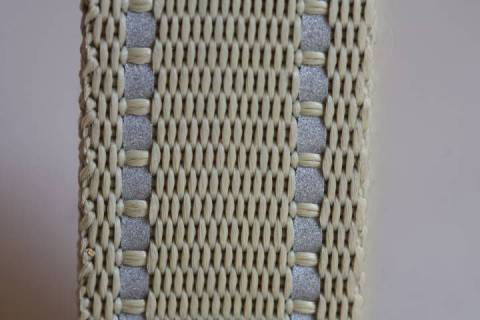 10 Meter Gurtebänder mit Reflektorstreifen 25 mm - Bild: Farbe-Beige_4