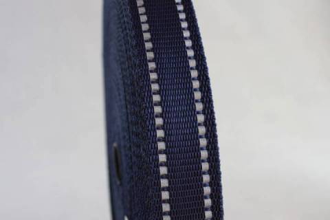 10 Meter Gurtebänder mit Reflektorstreifen 25 mm - Bild: Farbe-Blau_3